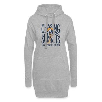 Trail Running - Courir après des sommes, pas des lignes d’arrivée - Sweat-shirt à capuche long Femme - gris chiné - Devant