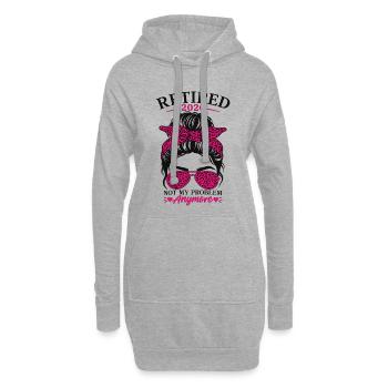 Retraité en 2026, ce n’est plus mon problème - Sweat-shirt à capuche long Femme - gris chiné - Devant