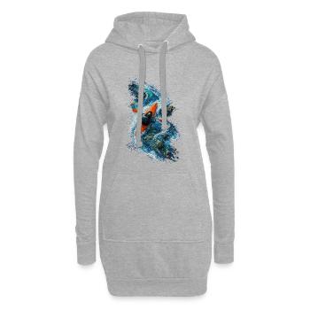 Kayak rapide sur eau bleue - Sweat-shirt à capuche long Femme - gris chiné - Devant