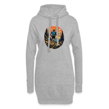 Ultra Trail Running - Sweat-shirt à capuche long Femme - gris chiné - Devant