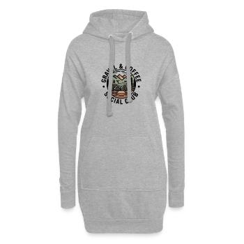Gravel & Coffee Club - Hoodie-Kleid - Grau meliert - Vorne