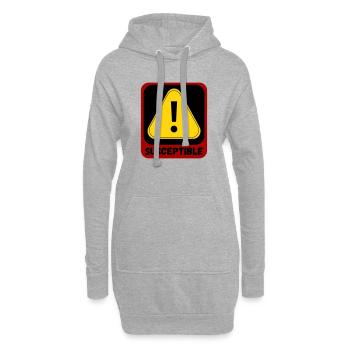 Susceptible - Hoodie Dress - heather grey - Front