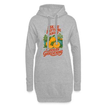 Ask Me Anything About Urban Gardening - Hoodie Dress - heather grey - Front