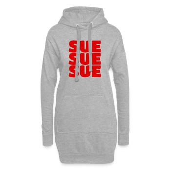 Sue Sue Sue - Sweat-shirt à capuche long Femme - gris chiné - Devant