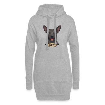 Xoloitzcuintli Dog Rétro Vintage Comic Design - Sweat-shirt à capuche long Femme - gris chiné - Devant