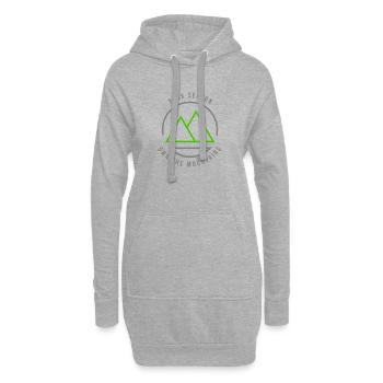 Haute saison Posséder les montagnes Vert/Gris - Sweat-shirt à capuche long Femme - gris chiné - Devant