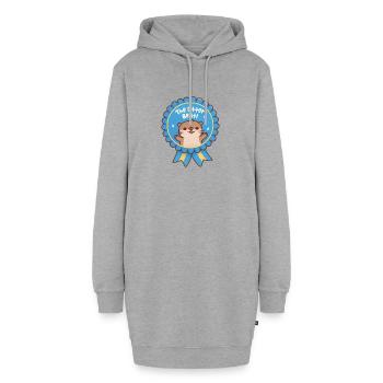 Das Otter Best Cute Otter Blue Badge Award Ribbon - Hoodie-Kleid - Grau meliert - Vorne - AI Model Female 172 light (172cm)