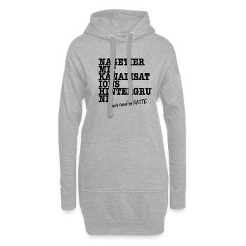 ratte new black - Hoodie-Kleid - Grau meliert - Vorne