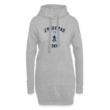 J peux pas j ai Ski - Sweat-shirt à capuche long Femme - gris chiné - Devant