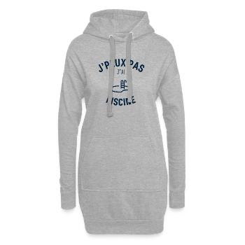 J Peux PAs J Ai Piscine - Sweat-shirt à capuche long Femme - gris chiné - Devant