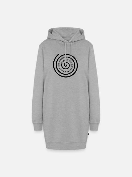 Cool bleiben - Farbwechsel - Hoodie-Kleid - Grau meliert