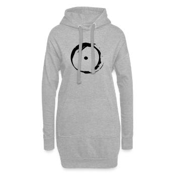 Vintage Symbol Wahrheit - Hoodie-Kleid - Grau meliert - Vorne