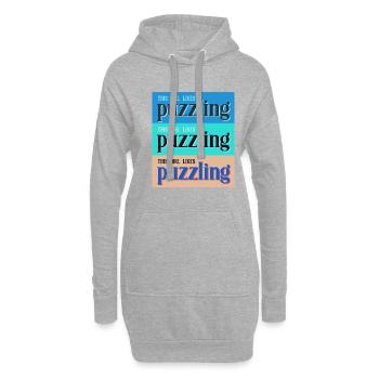 Girl Likes Puzzle Puzzle Hobby Puzzle - Sweat-shirt à capuche long Femme - gris chiné - Devant