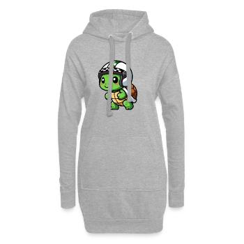 Flitzer Rennfahrer Schildkröte Rennen Wettrennen - Hoodie-Kleid - Grau meliert - Vorne