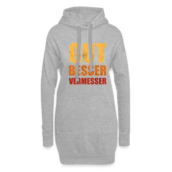 Vermesser Vermessungstechniker Landvermesser - Hoodie-Kleid - Grau meliert - Vorne