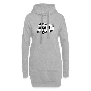 Wohnmobil, Camper - Hoodie-Kleid - Grau meliert - Vorne
