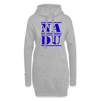 na du blau - Hoodie-Kleid - Grau meliert - Vorne
