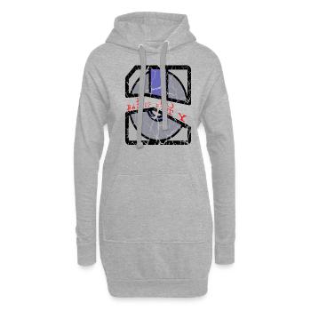 no backup no pity black - Hoodie-Kleid - Grau meliert - Vorne
