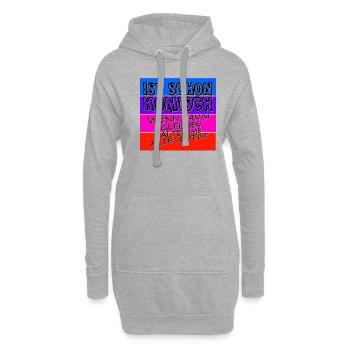 komisches alter schwarz - Hoodie-Kleid - Grau meliert - Vorne