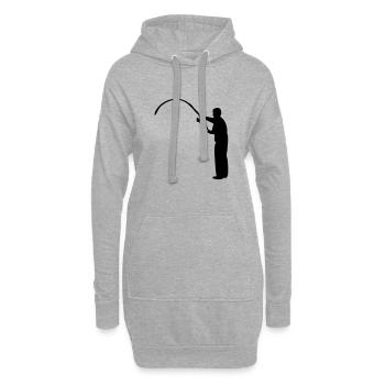 fisherman 1 - Hoodie Dress - heather grey - Front