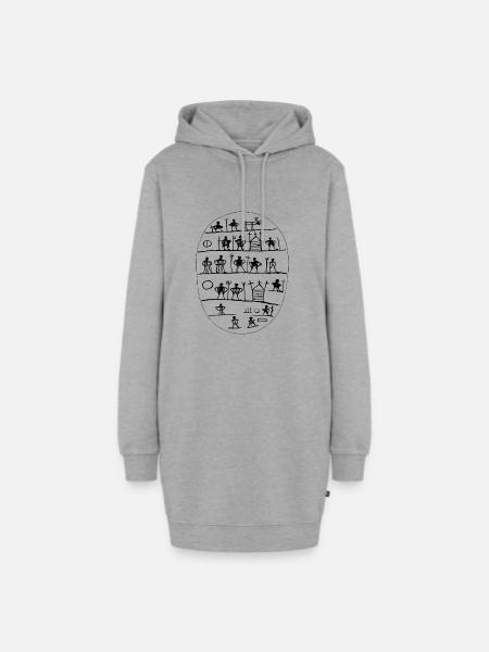 Fünf Reiche - Sami Drum - Hoodie-Kleid - Grau meliert