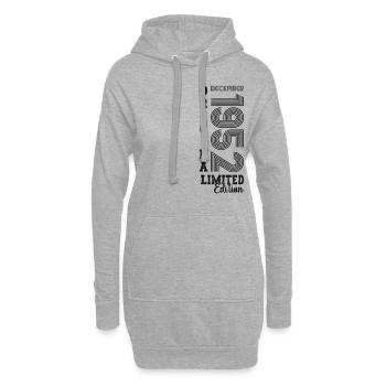 Cadeau original du 70e anniversaire de décembre 1952 - Sweat-shirt à capuche long Femme - gris chiné - Devant