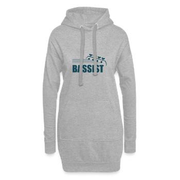 Musik Music bassist Bass - Hoodie-Kleid - Grau meliert - Vorne