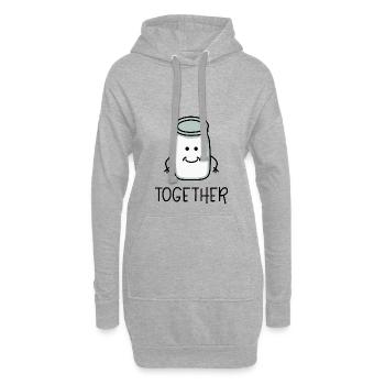 Better Together 2 Lait coordonnés pour le couple - Sweat-shirt à capuche long Femme - gris chiné - Devant