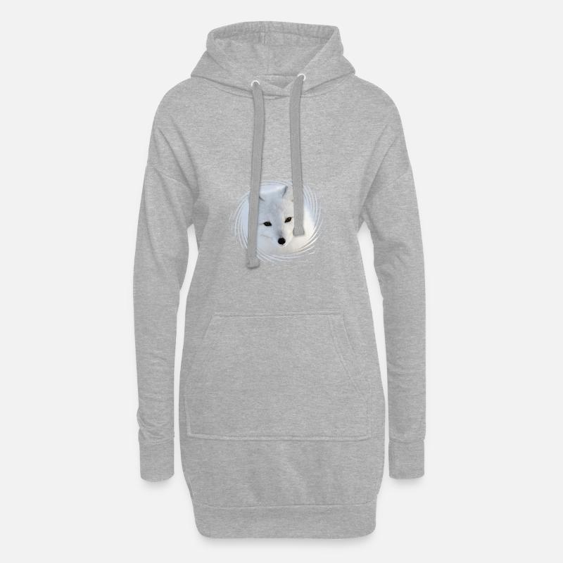 Polarfuchs - Hoodie-Kleid - Grau meliert