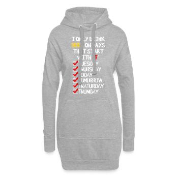 Beer everyday - Hoodie-Kleid - Grau meliert - Vorne