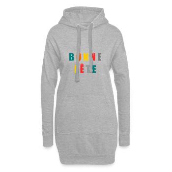 BONNE FÊTE. FÊTE DES MÈRES. FÊTE DES PÈRES. FÊTE - Sweat-shirt à capuche long Femme - gris chiné - Devant