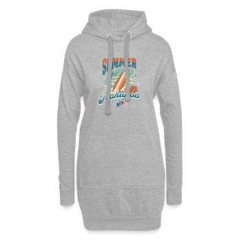 Summer Vibes 2024 Teahupoo - Hoodie-Kleid - Grau meliert - Vorne