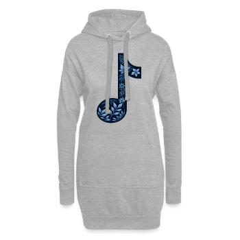 Blume Musiker Musiknote - Hoodie-Kleid - Grau meliert - Vorne