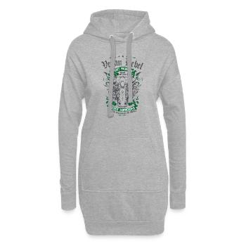 Vegan Rebel Green Edition - Hoodie-Kleid - Grau meliert - Vorne
