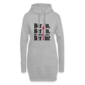 Berlin Berlin wir fahren nach Berlin 2c - Hoodie-Kleid - Grau meliert - Vorne