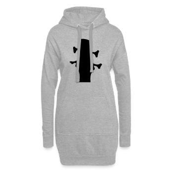 Bass rules! - Ibanez E-Bass - Hoodie-Kleid - Grau meliert - Vorne