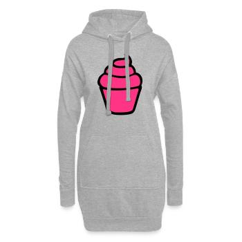 cupcake - Hoodie-Kleid - Grau meliert - Vorne