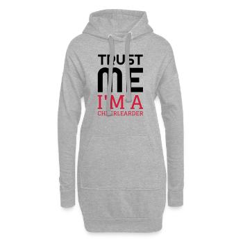 Cheerleading Cheerleader Sport Sportler Spieler - Hoodie-Kleid - Grau meliert - Vorne