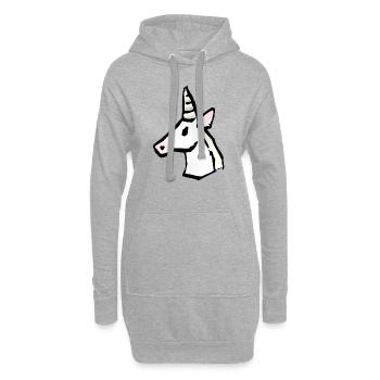 unicorn icon - Sweat-shirt à capuche long Femme - gris chiné - Devant
