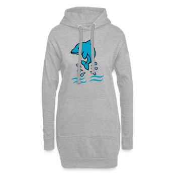 Dolphin Delfin - Hoodie-Kleid - Grau meliert - Vorne