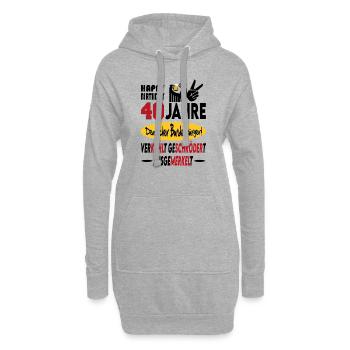 Geburtstag CDU SPD FDP Grün Politik Alter Jahre 40 - Hoodie-Kleid - Grau meliert - Vorne