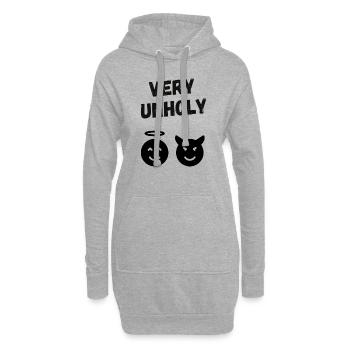 Very Unholy - Hoodie-Kleid - Grau meliert - Vorne