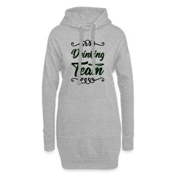 drinking team - Hoodie-Kleid - Grau meliert - Vorne