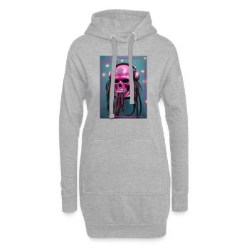 Kiss me - Hoodie-Kleid - Grau meliert - Vorne