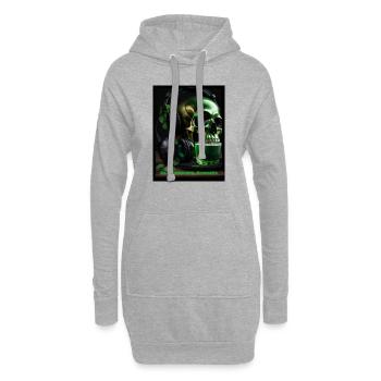 St. Patrick‘s Day - Hoodie-Kleid - Grau meliert - Vorne