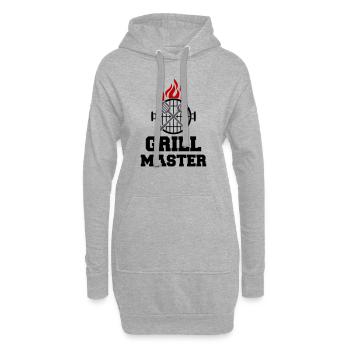 grill master bbq - Hoodie-Kleid - Grau meliert - Vorne