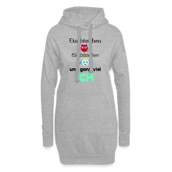 Engel und Teufel - Hoodie-Kleid - Grau meliert - Vorne