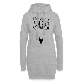 mir reichts ich geh schaukeln - Hoodie-Kleid - Grau meliert - Vorne