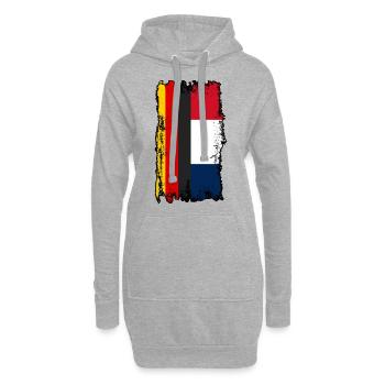 Franzosen Französisch Deutschland Frankreich - Hoodie-Kleid - Grau meliert - Vorne