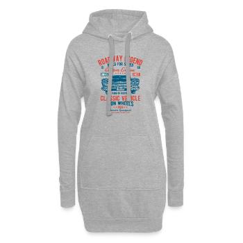 VÉHICULE CLASSIC - Voiture ancienne et la conception de chemise de voiture - Sweat-shirt à capuche long Femme - gris chiné - Devant